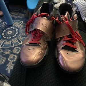 Nike Bronze and Red Athletic Shoes